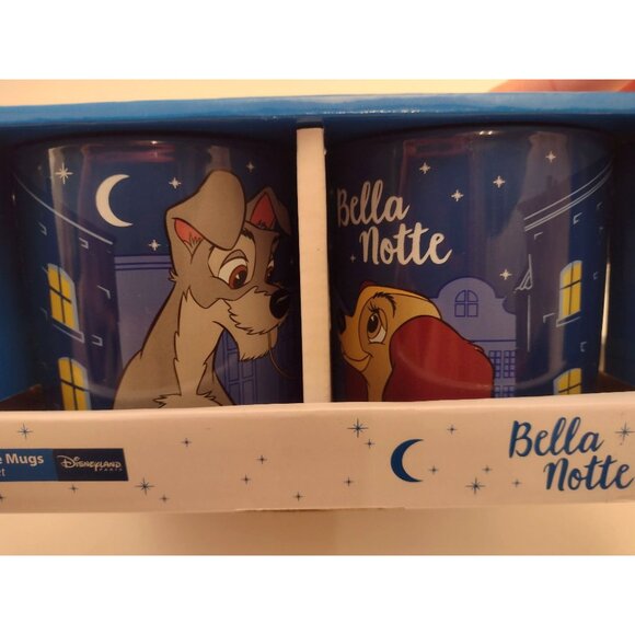 Disneyland Paris Bella Notte Lady & The Tramp Mug Set Romantic Gift Love Dogs - Picture 2 of 10